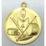 Medaille Metall 3D  D=50mm Trommeln Spielmannszug gold