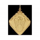 Medaille Schtzenadler, 40mm vergoldet, mit se und Ring