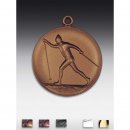 Medaille Skilanglauf mit se  50mm,  bronzefarben, siber-...