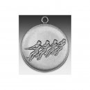 Medaille Tauziehen mit �se  50mm, silberfarben in Metall