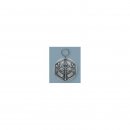 Medaille, altsilberfarbig, mit se und Ring