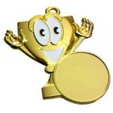 Medaille fr Kinder -gold- 42x46 mm, fr 25mm
