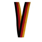 Medaillen-/Halsband 22 x 75 mm  SCHWARZ-ROT-GOLD
