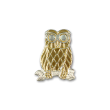  Pin Eule 19 x 24 mm bicolor  mit 2 weissen...