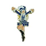 Pin Gardetänzerin - Tanzmariechen blau 21 X 35 mm