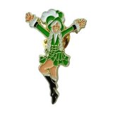 Pin Gardetänzerin - Tanzmariechen grün 21 X 35 mm