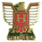 Pin HONDA Gold Wing H-Logo goldfarben von Euro-Pokale