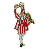 Pin Karneval Prinz rot 19 x 35 mm