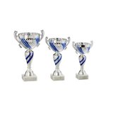 Pokal Baya H260 Silber-Blau