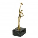 Pokal Figur Person mit Stern goldfarben 25 cm