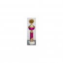 Pokal Viola pink-gold H=335 mm D=90 mm