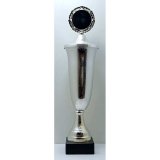 Pokal mit silbernem Metalbecher auf Marmorsockel 390mm...