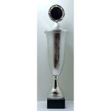 Pokal mit silbernem Metalbecher auf Marmorsockel 430mm...