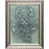 Relief aus Zinn 44x34cm