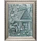 Relief aus Zinn 44x34cm