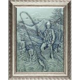 Relief aus Zinn 44x34cm