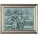 Relief aus Zinn 44x34cm