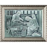 Relief aus Zinn 44x34cm