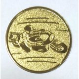 Rennmotorrad (25) mm goldfarben