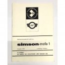 Reparaturanleitung Simson-Mofa 1 Ausgabe 1970