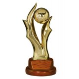 Resinfigur Fu�ball Flamme 280 mm