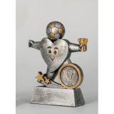 Resinfigur Fussballherz 109mm