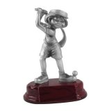 Resinfigur Golferin beim Abschlag 145 mm