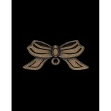 Schleife, 35 x 19 mm, bronzefarbig, mit Sicherheitsnadel...