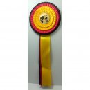 Schleife / Rosette D= 15cm Silver schw.-rot-gold