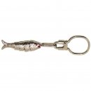 Schlüsselanhänger Fisch aus Metall, der Fisch hat eine...