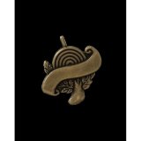 Schtzenabzeichen, 21 mm, bronzefarbig, mit langer Nadel