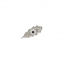 Schtzenabzeichen, 22 mm versilbert, mit langer Nadel