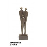 Skulptur Familie modern mit 1 Kind 18 cm