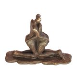 Skulptur Geborgenheit Zusammen Gehockt 11 cm