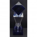 Trophe Blue-Quadro Kristall 32 cm