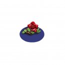 Trschild Rose blau 9 x 8 cm