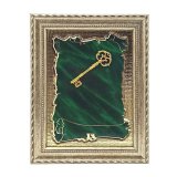 �bergabeschl�ssel Taga gold-gr�n 24x19 cm  inkl. Textgravur