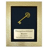 �bergabeschl�ssel Rahmen gold mit Fil z24x19 cm   incl....