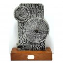 Uhr in Designer-Lok Marmor 22 cm inkl. Gravurschild und...