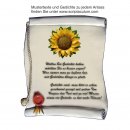 Urkunde Decoramic hier mit dem Motiv Sonnenblume