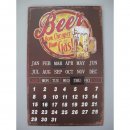 Wandschild Jahreskalender Bier Beer Antik Eisen H.40cm x...
