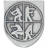 Wappen 75x65mm geprgt Feuerwehr Feuerwehrsignet DFV