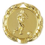 Zamak-Medaille Fußball Damen Ø40mm gold 12 Gramm