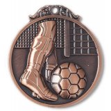 Zamak-Medaille Fußball Ø45mm bronze 21 Gramm / Rückseite:...