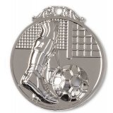 Zamak-Medaille Fußball Ø45mm silber 21 Gramm / Rückseite:...