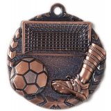 Zamak-Medaille Fußball Ø47mm bronze 24 Gramm / Rückseite:...
