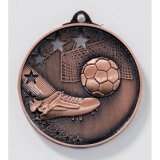 Zamak-Medaille Fußball Ø50mm bronze 26 Gramm / Stärke 5mm