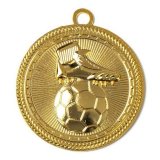 Zamak-Medaille Fußball Ø50mm bronze 20 Gramm / Rückseite:...