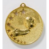 Zamak-Medaille Fußball Ø50mm gold 26 Gramm / Stärke 5mm