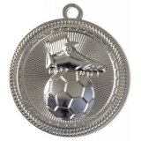 Zamak-Medaille Fußball Ø50mm silber 20 Gramm / Rückseite:...
